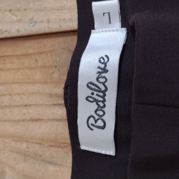 Bodilove Brown Ponte Knit Pull On Style Trousers Size L - Picture 6 of 9